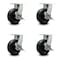 Service Caster 8 Inch Extra Heavy Duty Phenolic Wheel Caster Brakes 2 Swivel Locks SCC, 4PK SCC-KP92S830-PHR-SLB-BSL-2-SLB-2 - alternate 1
